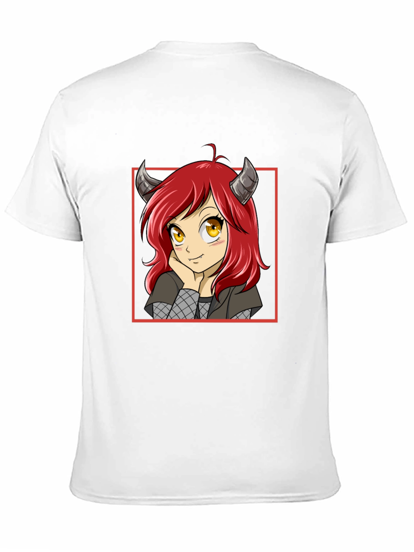 Anime Girl Devil Horns Graphic T-Shirt