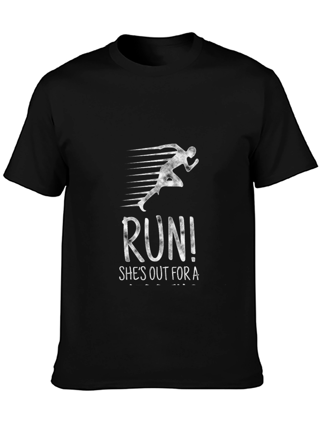 Run! Graphic Tee - Mens Black T-Shirt