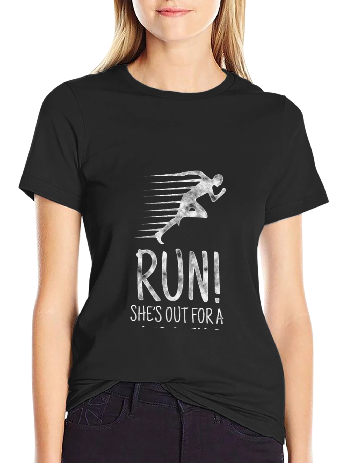Run! Graphic Tee - Mens Black T-Shirt