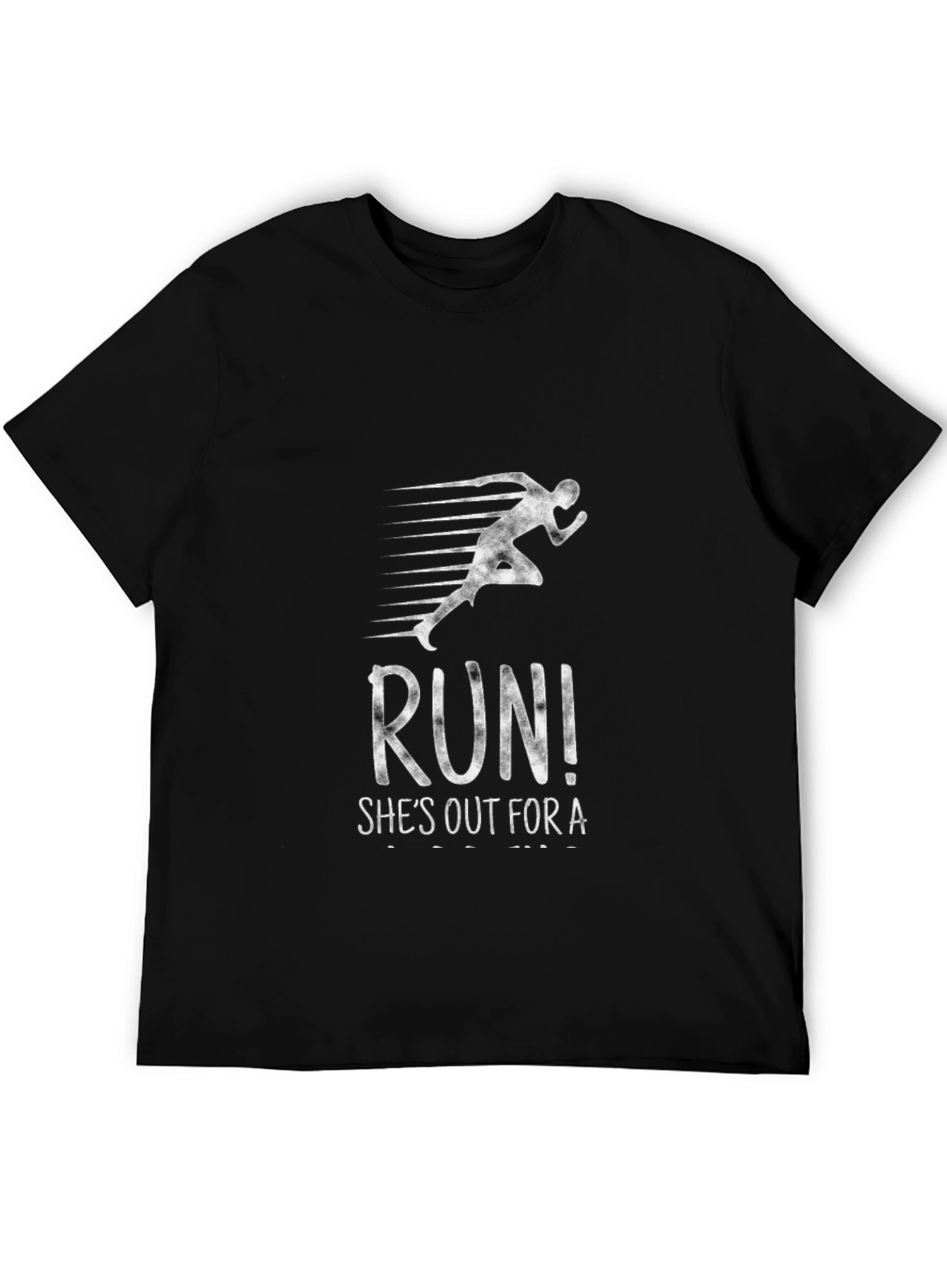 Run! Graphic Tee - Mens Black T-Shirt