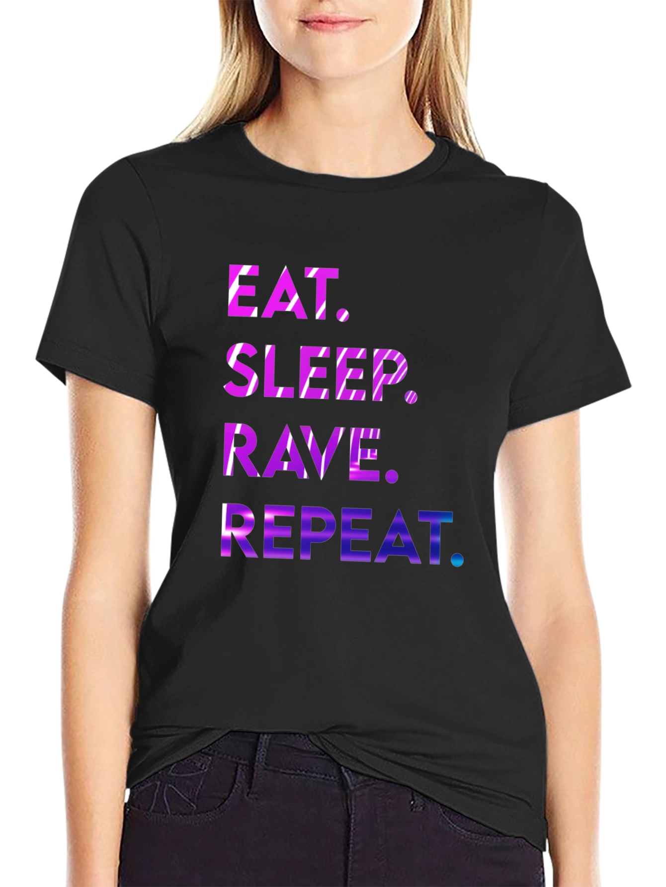 Eat Sleep Rave Repeat Graphic Tee