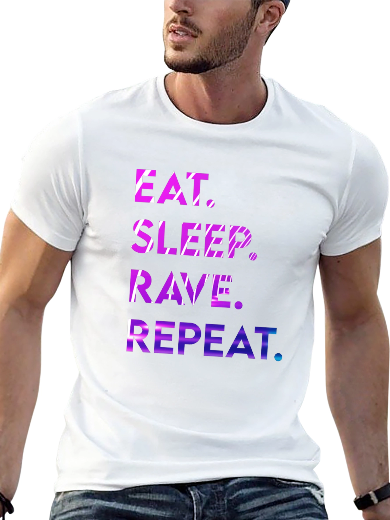 Eat Sleep Rave Repeat Graphic Tee