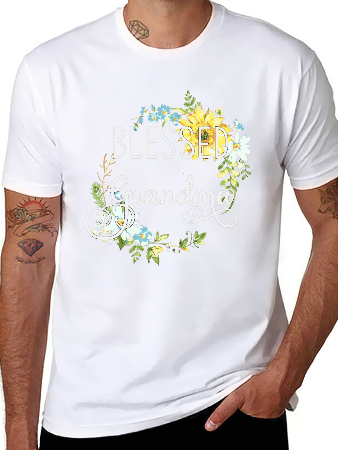 Blessed Grandma Floral T-Shirt