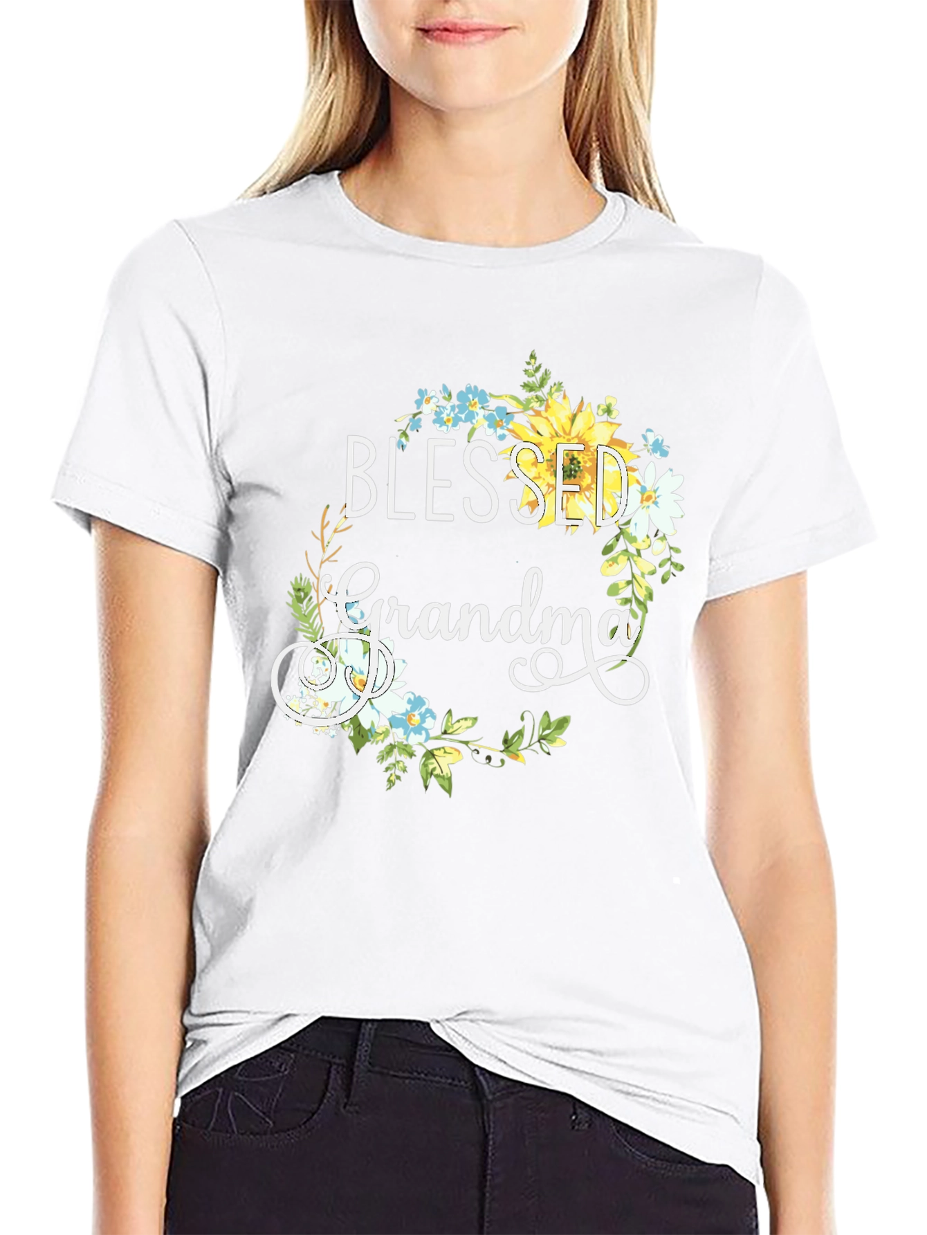 Blessed Grandma Floral T-Shirt