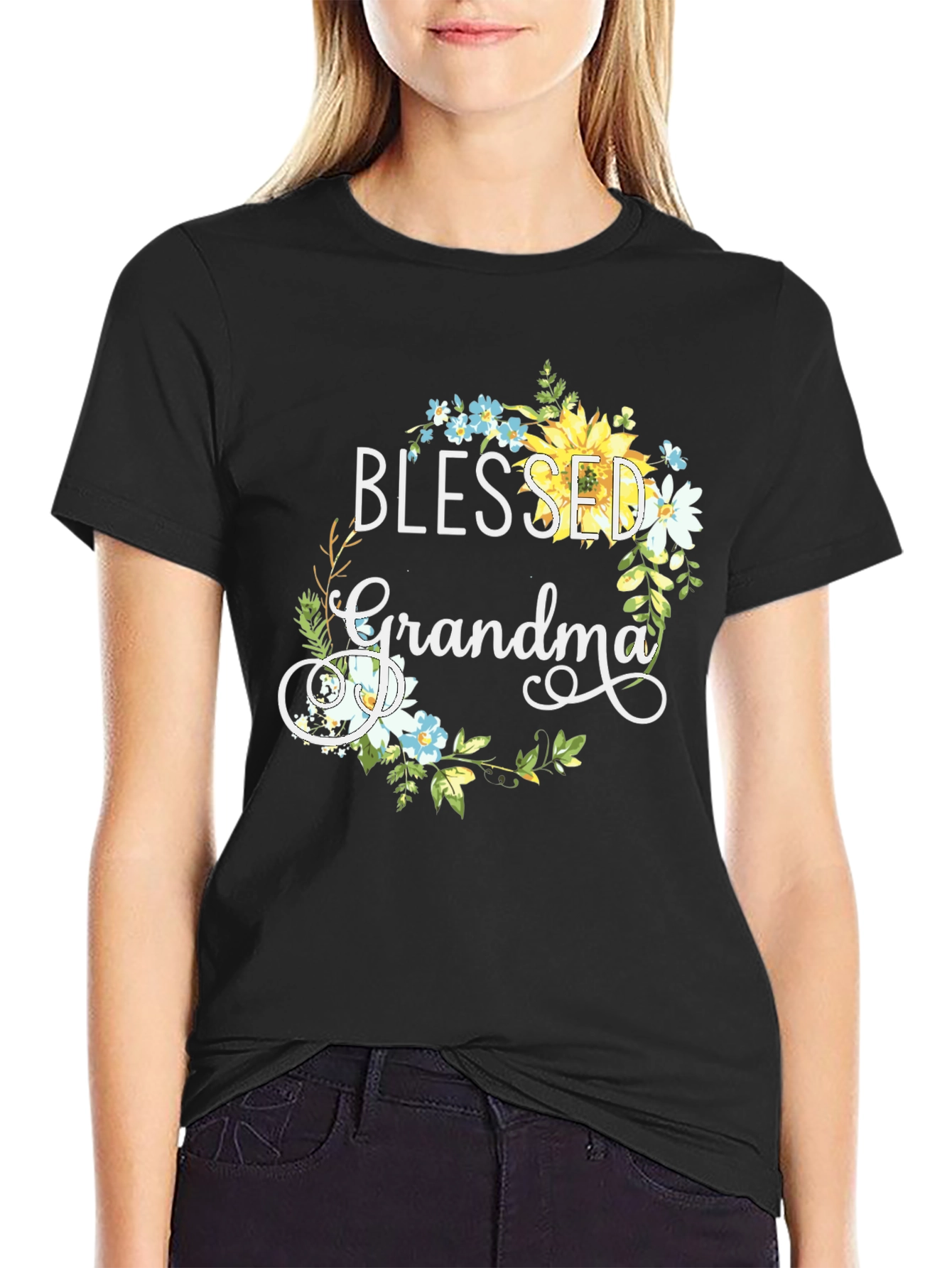 Blessed Grandma Floral T-Shirt