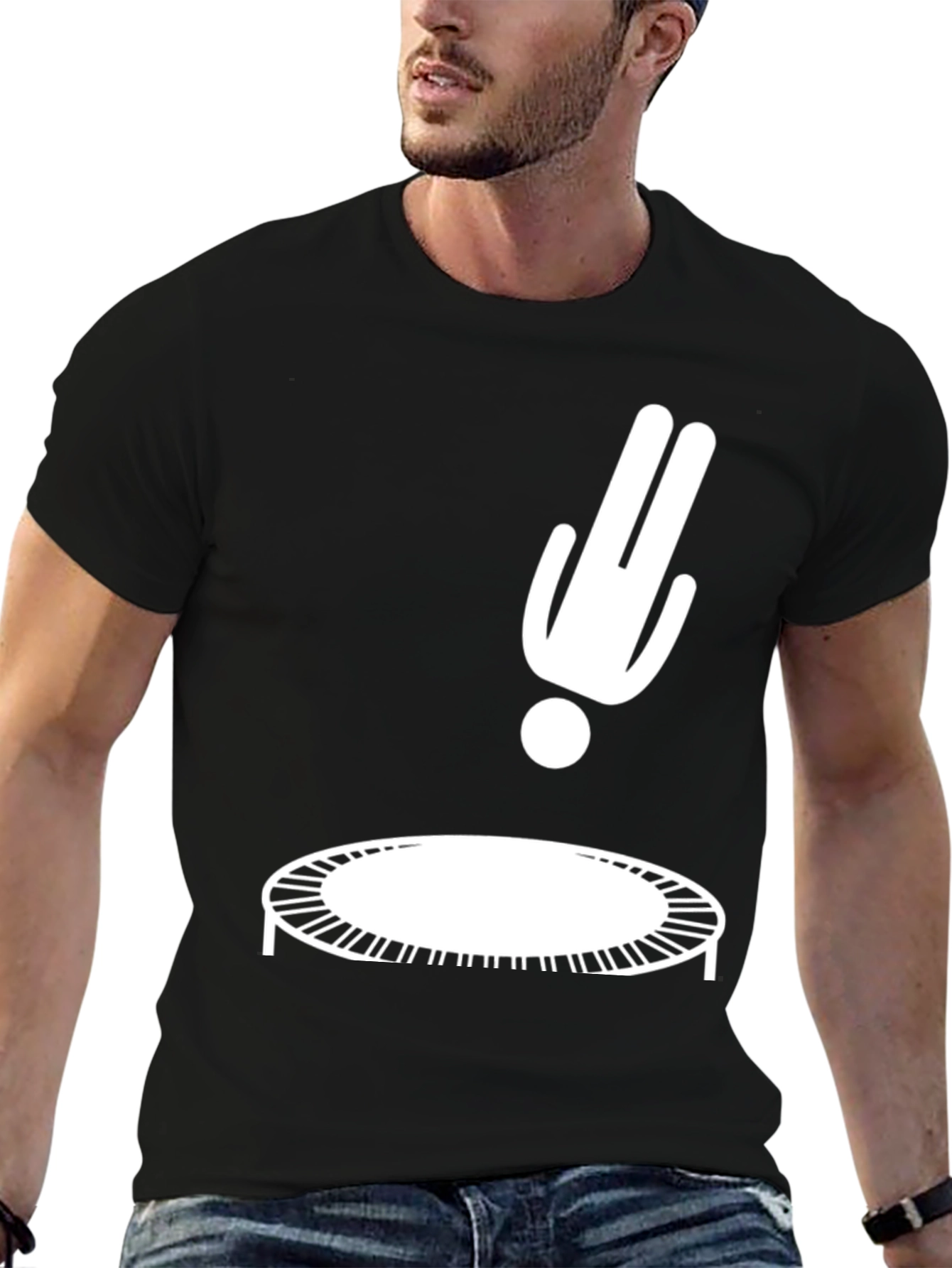 Trampoline T-Shirt: Funny Fall Design