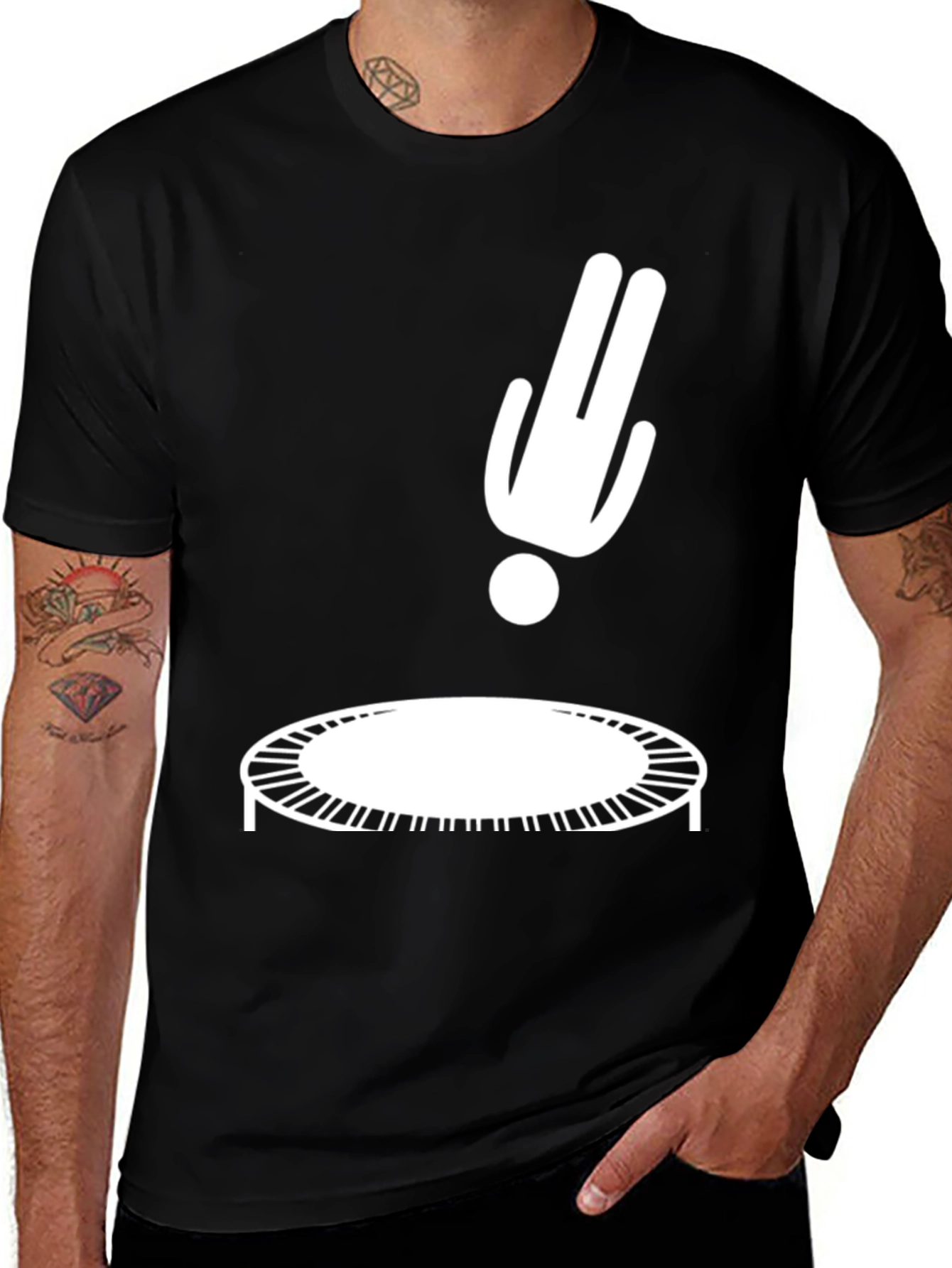 Trampoline T-Shirt: Funny Fall Design