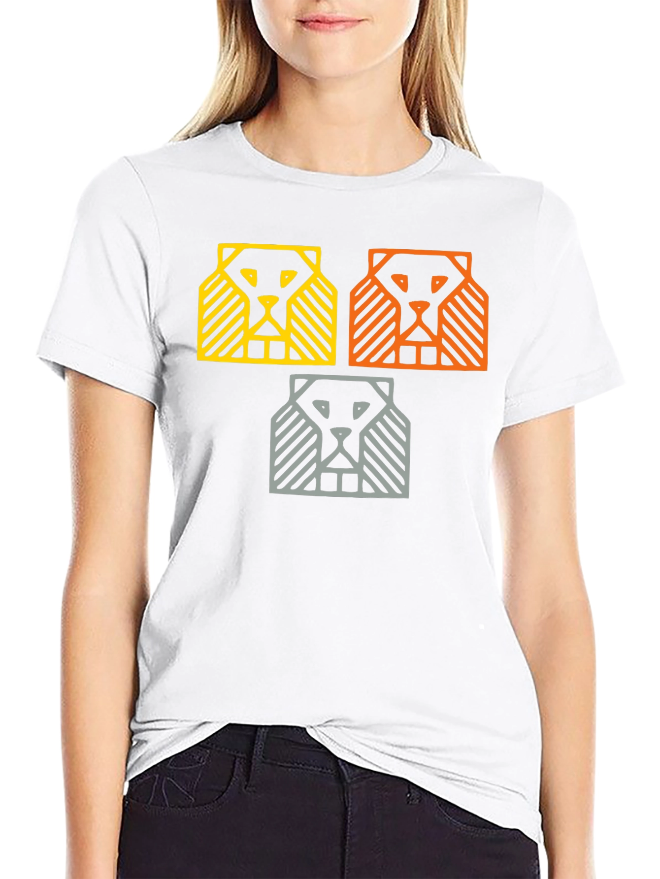 Abstract Lion Graphic Tee