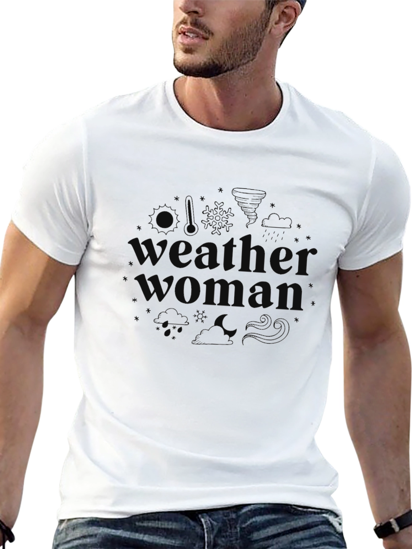 Weather Woman Graphic Tee - Black