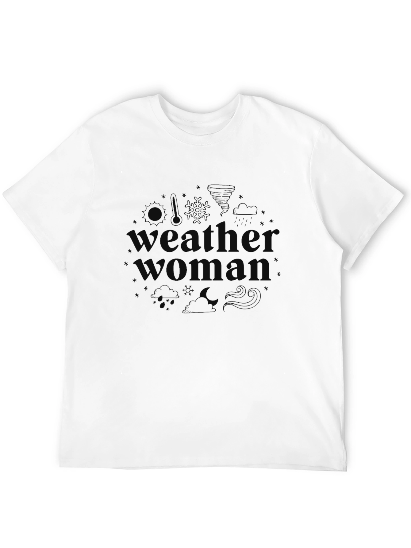 Weather Woman Graphic Tee - Black