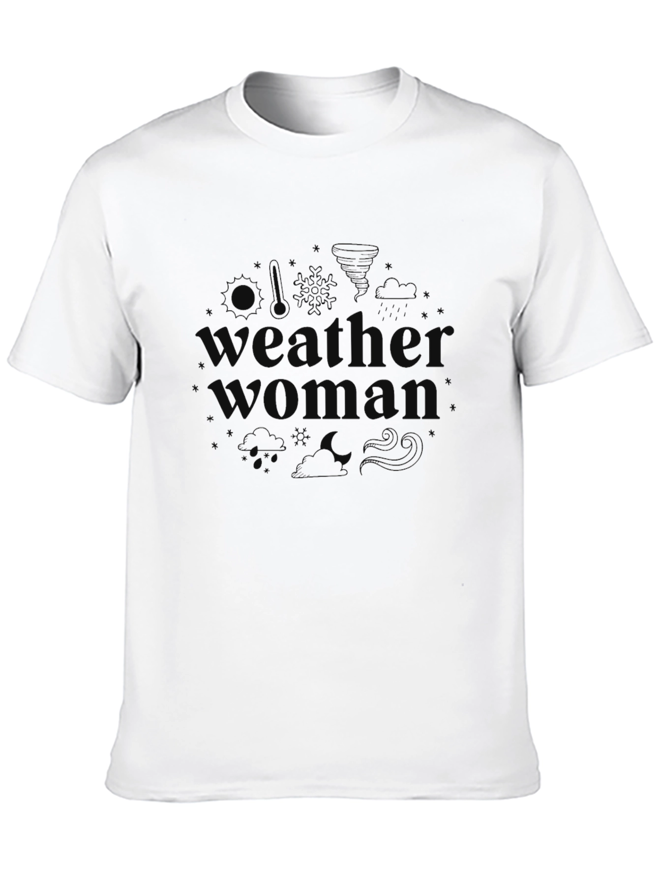 Weather Woman Graphic Tee - Black