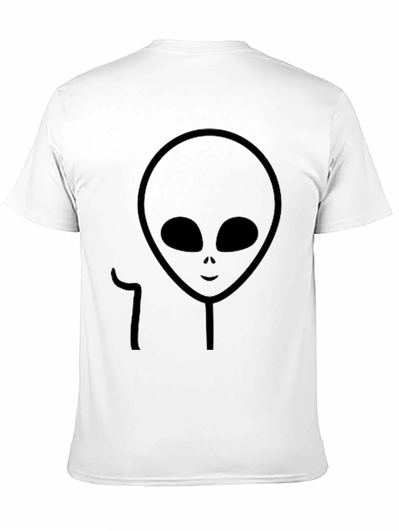 Black Alien Graphic Tee - Extraterrestrial Style