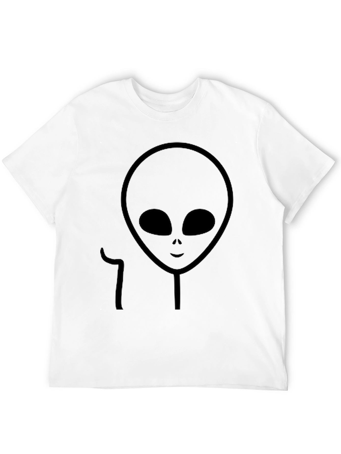 Black Alien Graphic Tee - Extraterrestrial Style