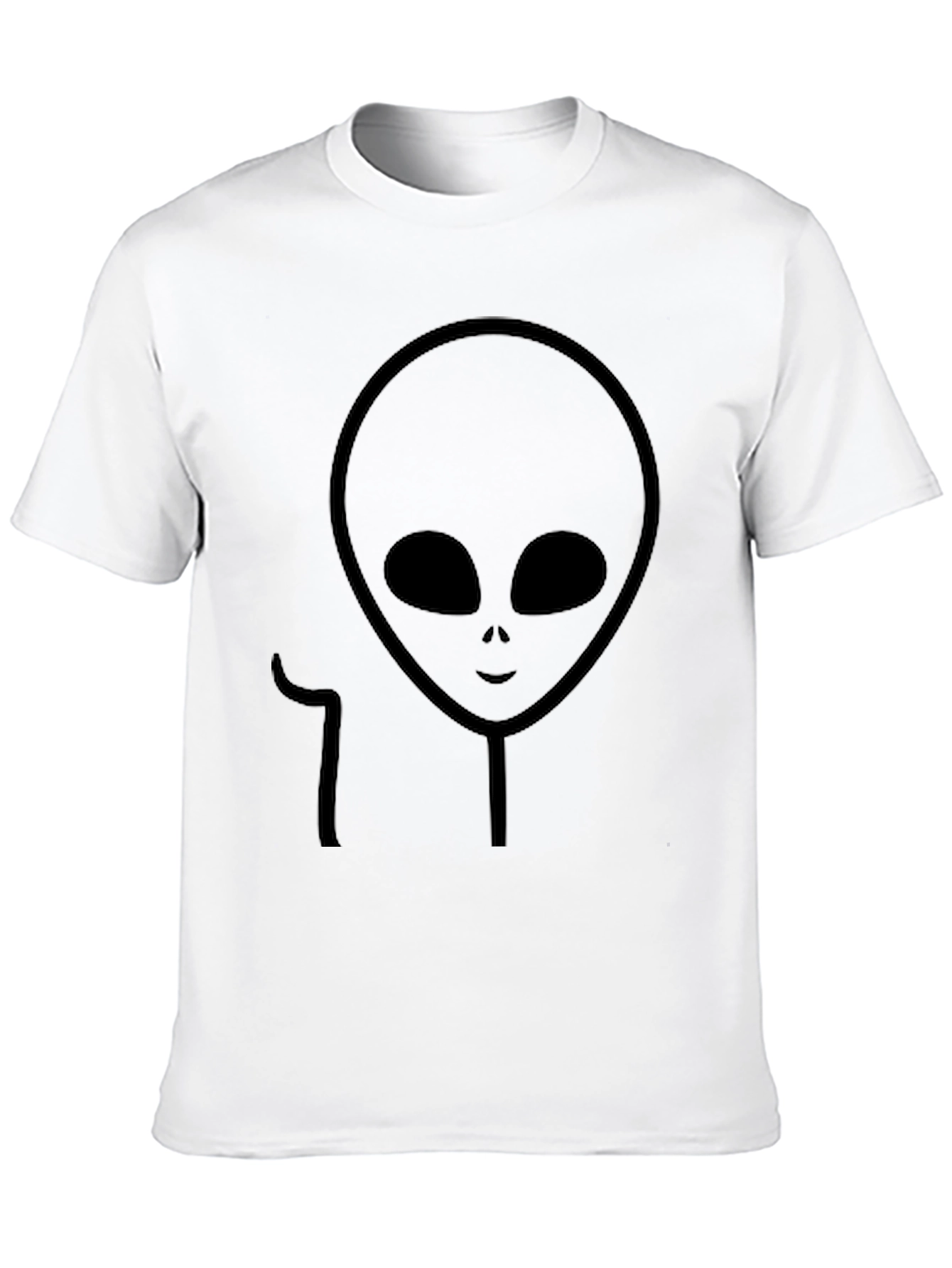 Black Alien Graphic Tee - Extraterrestrial Style