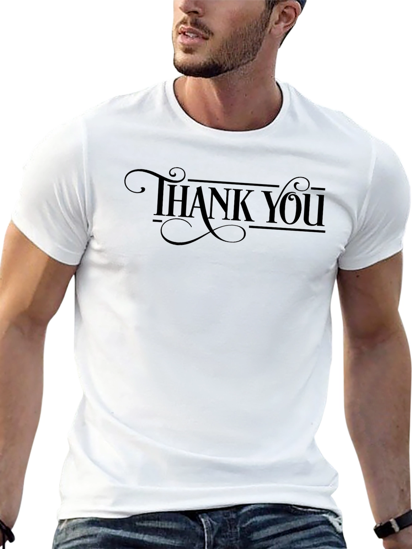 Thank You Graphic Print Tee
