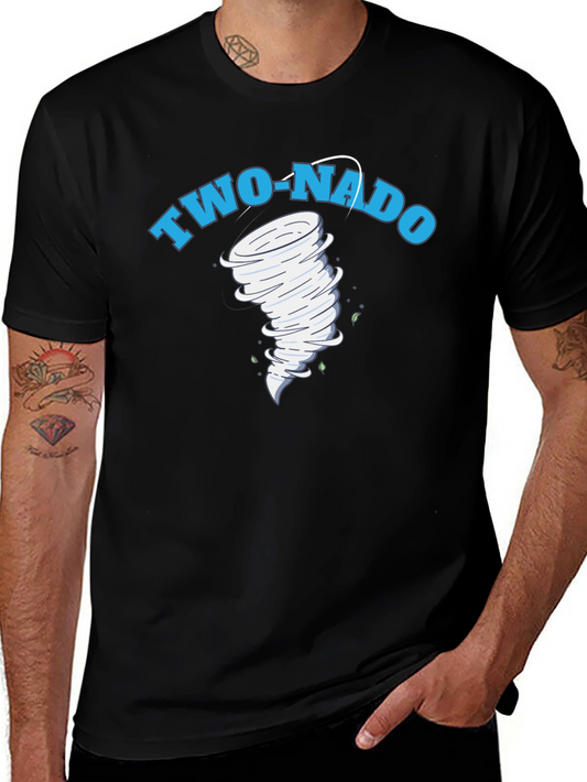 Two-Nado Graphic Print Black T-Shirt