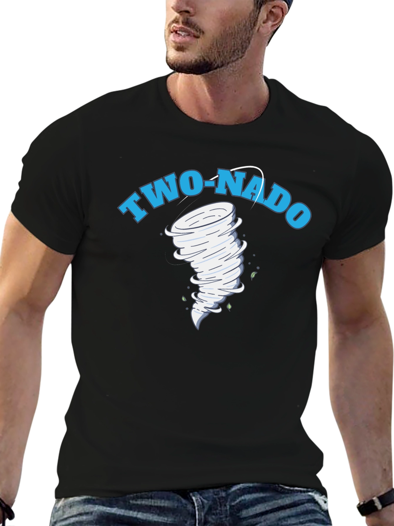Two-Nado Graphic Print Black T-Shirt