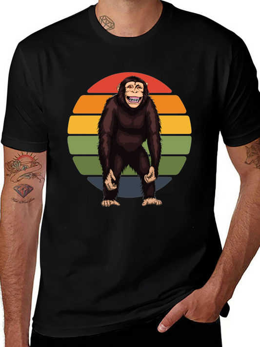 Retro Monkey Graphic Tee - Hilarious Ape Design