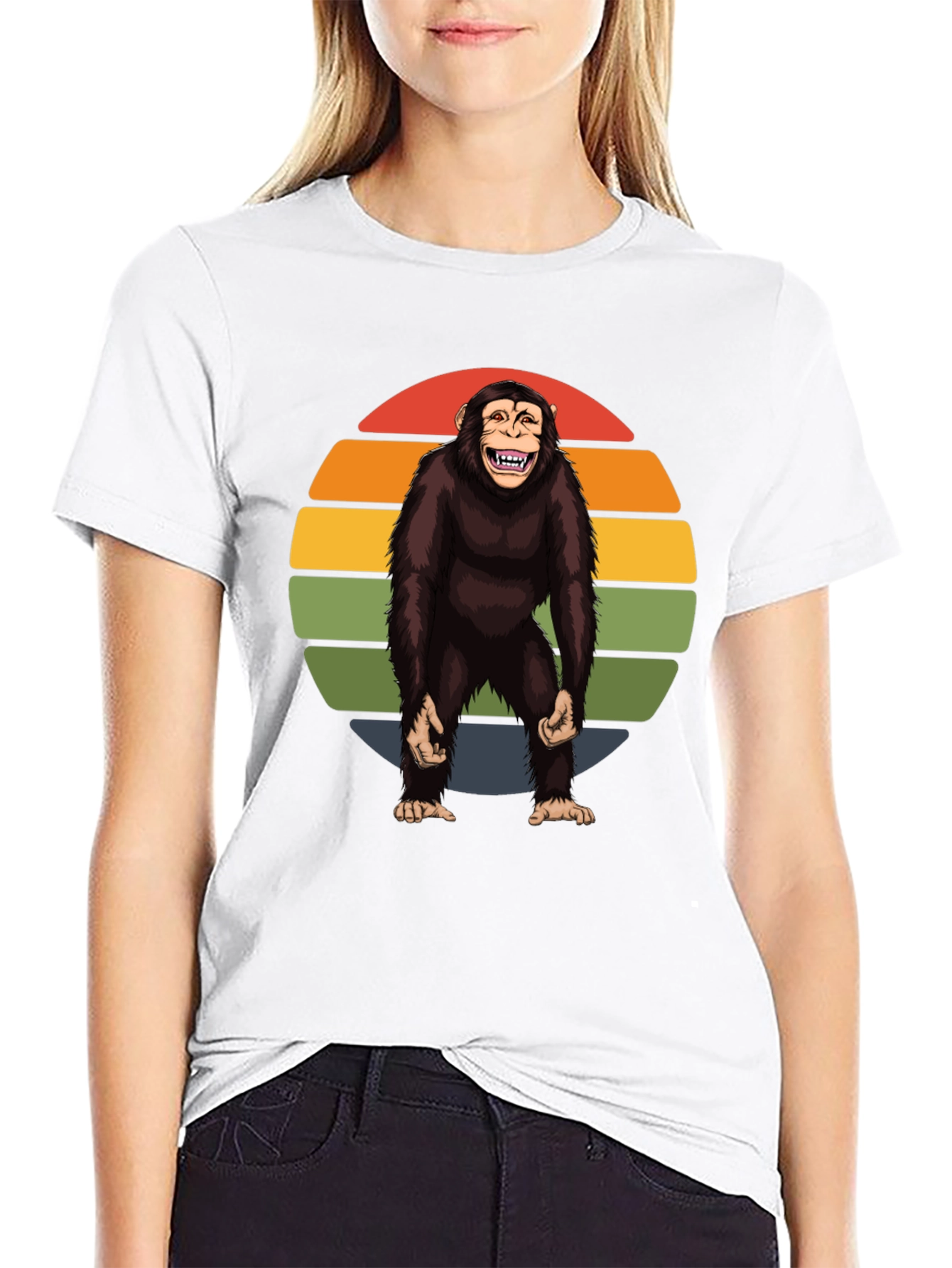 Retro Monkey Graphic Tee - Hilarious Ape Design