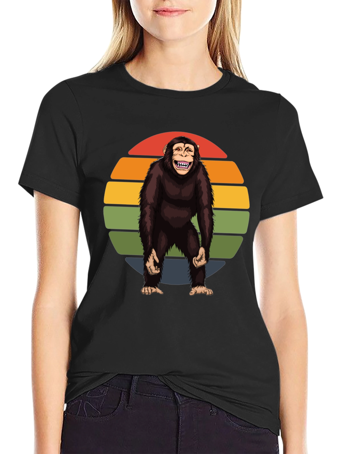 Retro Monkey Graphic Tee - Hilarious Ape Design