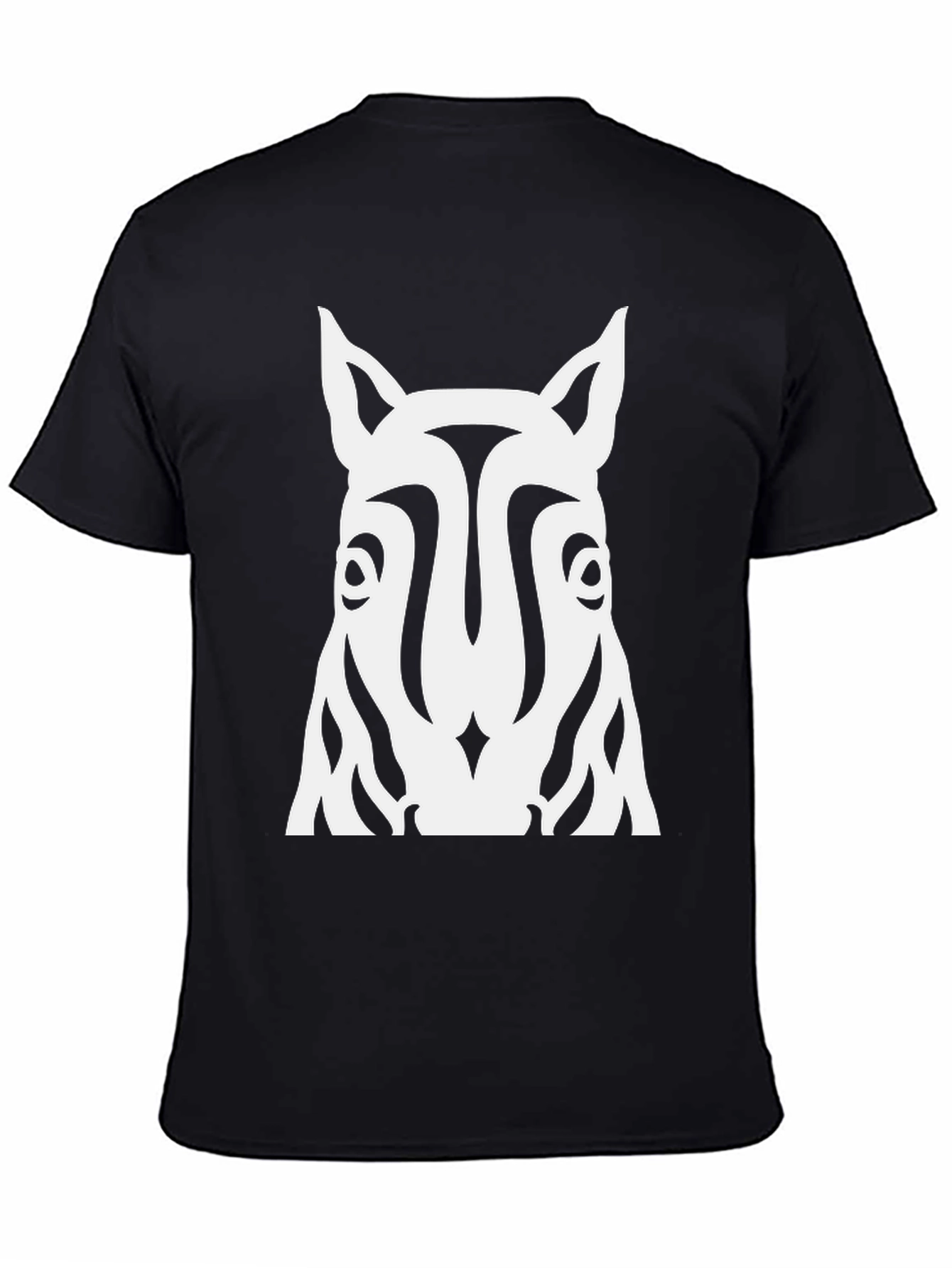 Striking Zebra Graphic Tee - Black Cotton T-Shirt