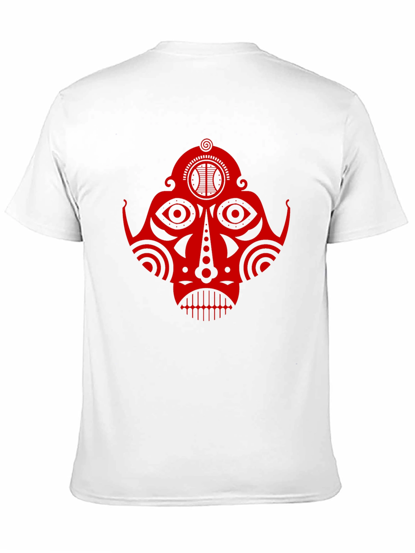 Tribal Mask Graphic Tee - Unique Design