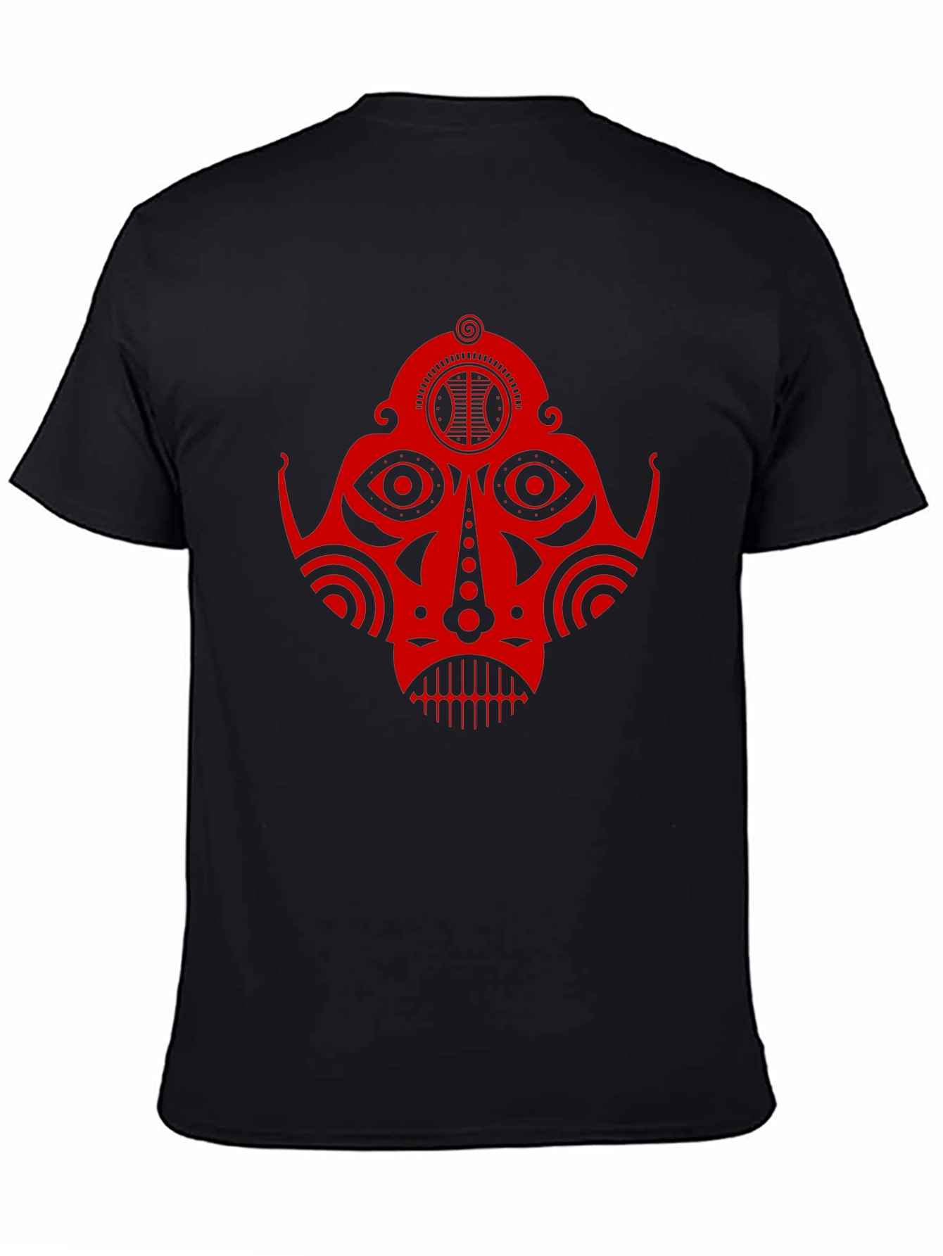 Tribal Mask Graphic Tee - Unique Design