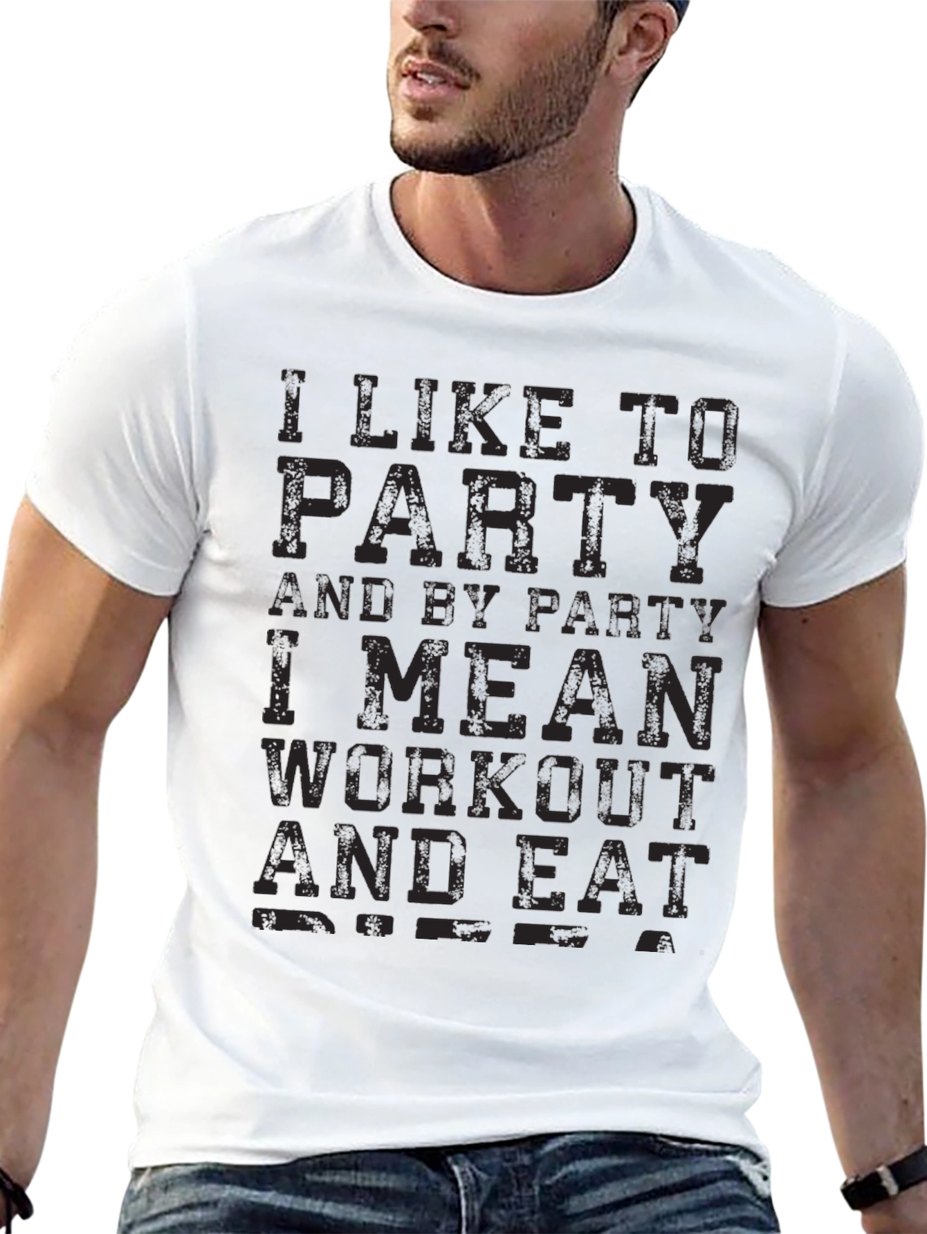 Workout & Eat Party T-Shirt - Fitness Apparel