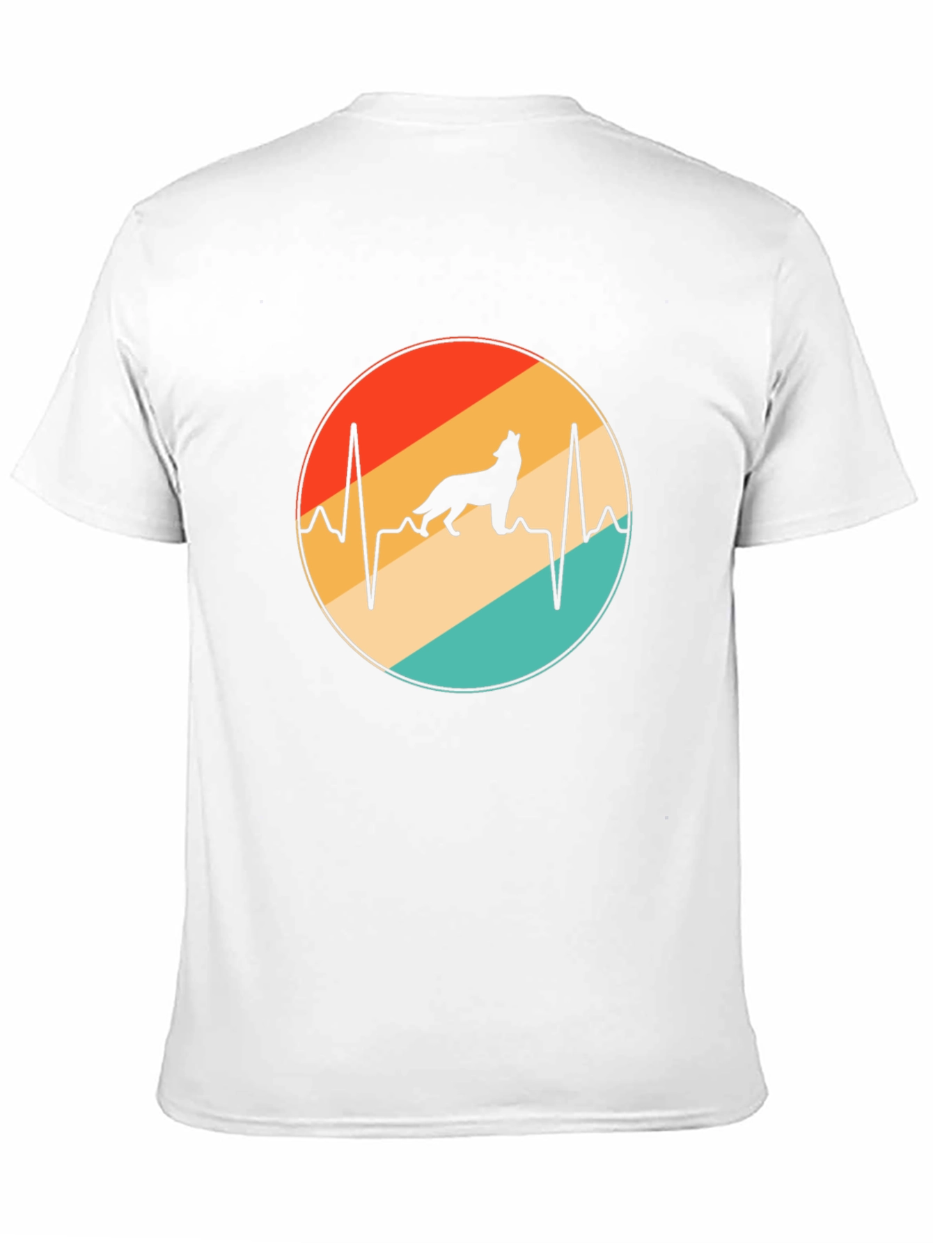 Wolf Heartbeat Graphic Tee - Black