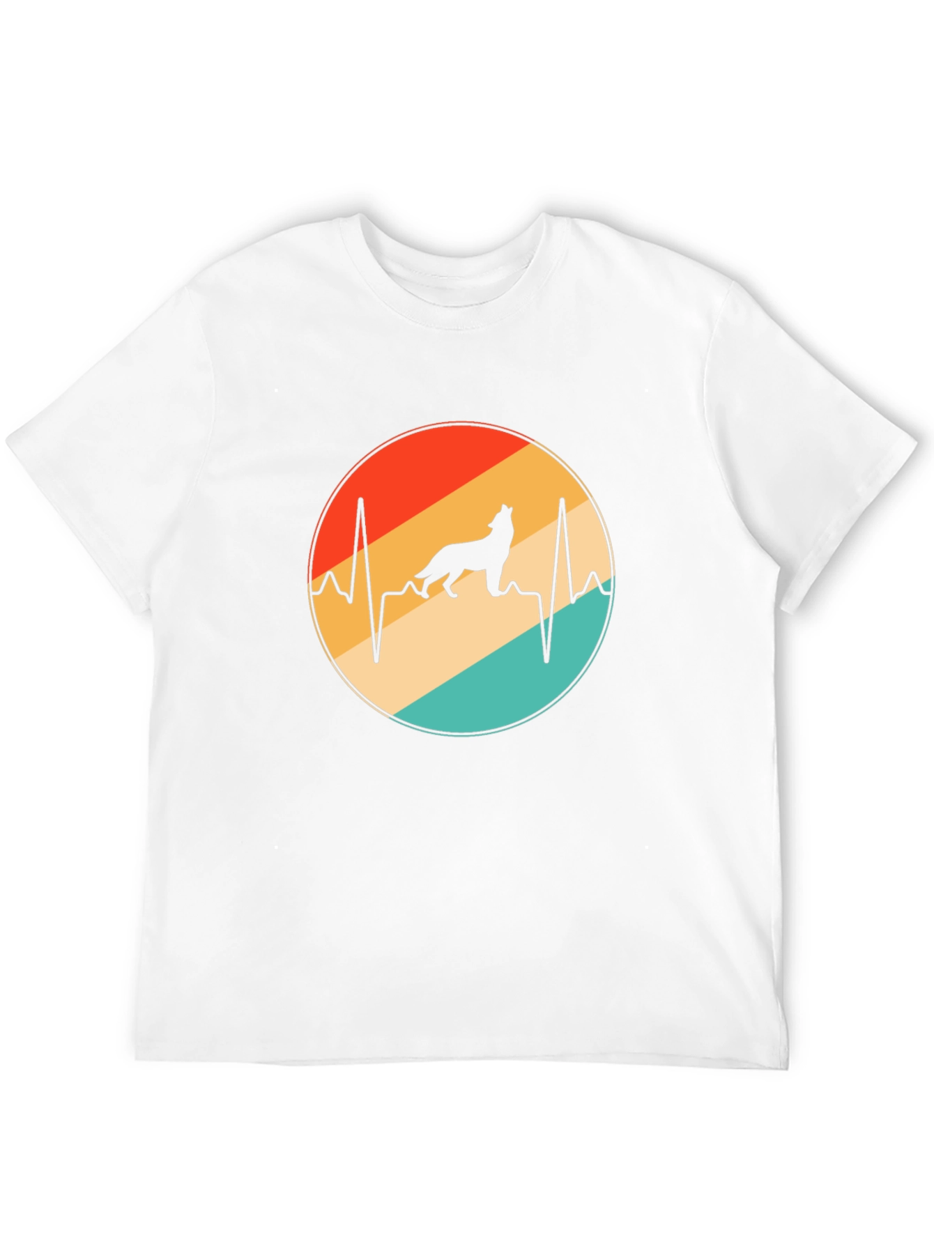 Wolf Heartbeat Graphic Tee - Black