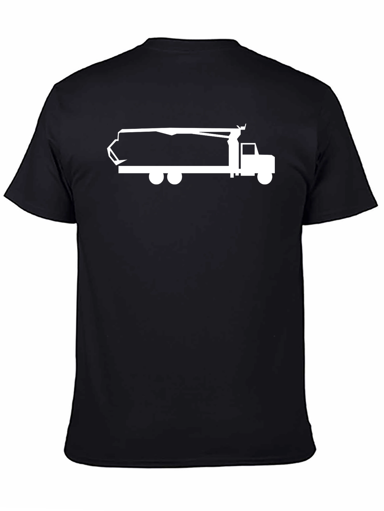 Concrete Mixer Truck Graphic T-Shirt - Black