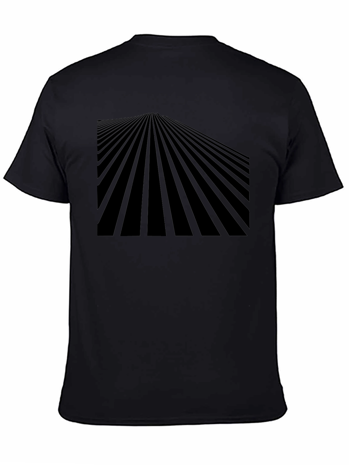 Abstract Perspective Black T-Shirt