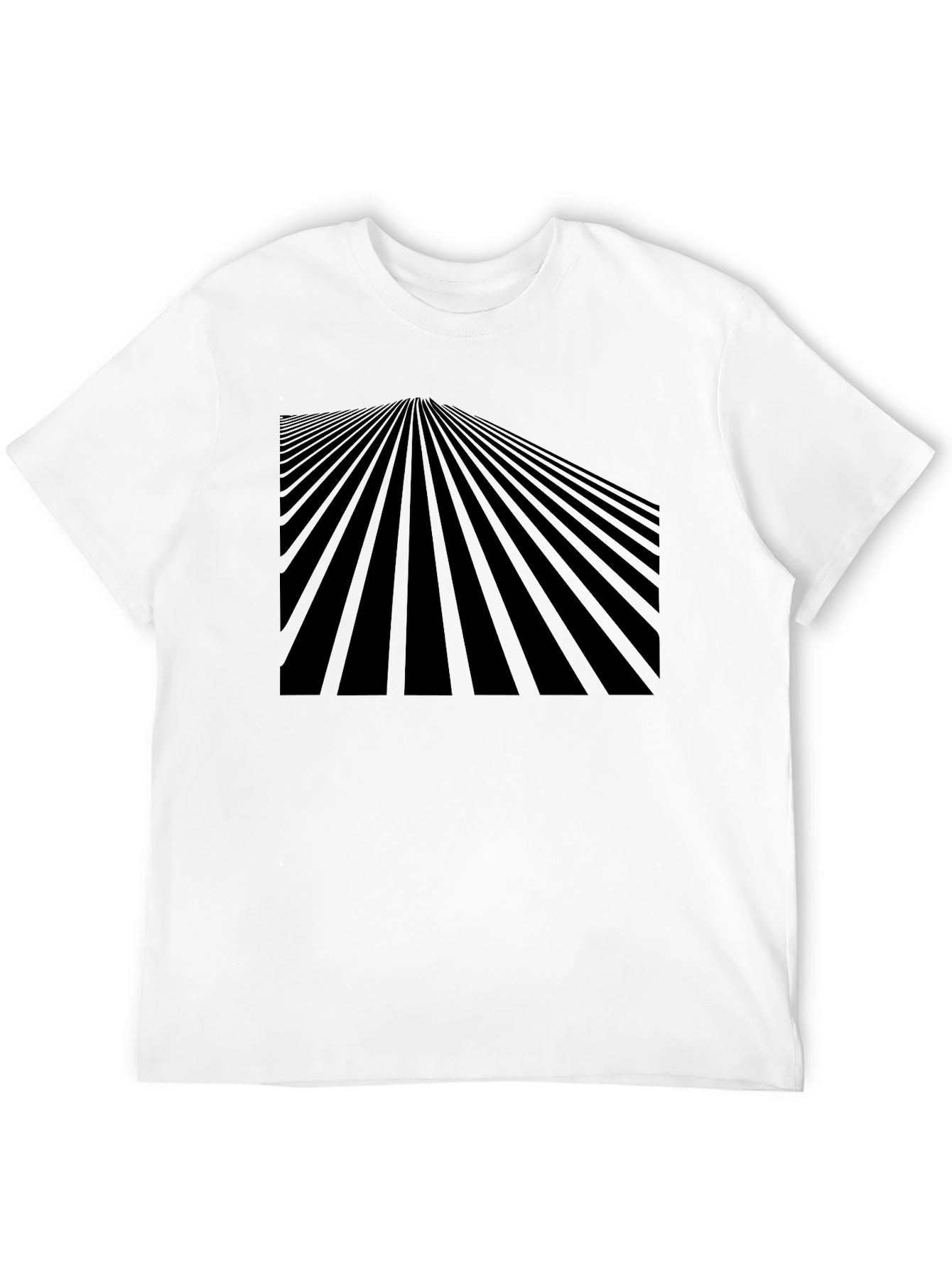 Abstract Perspective Black T-Shirt