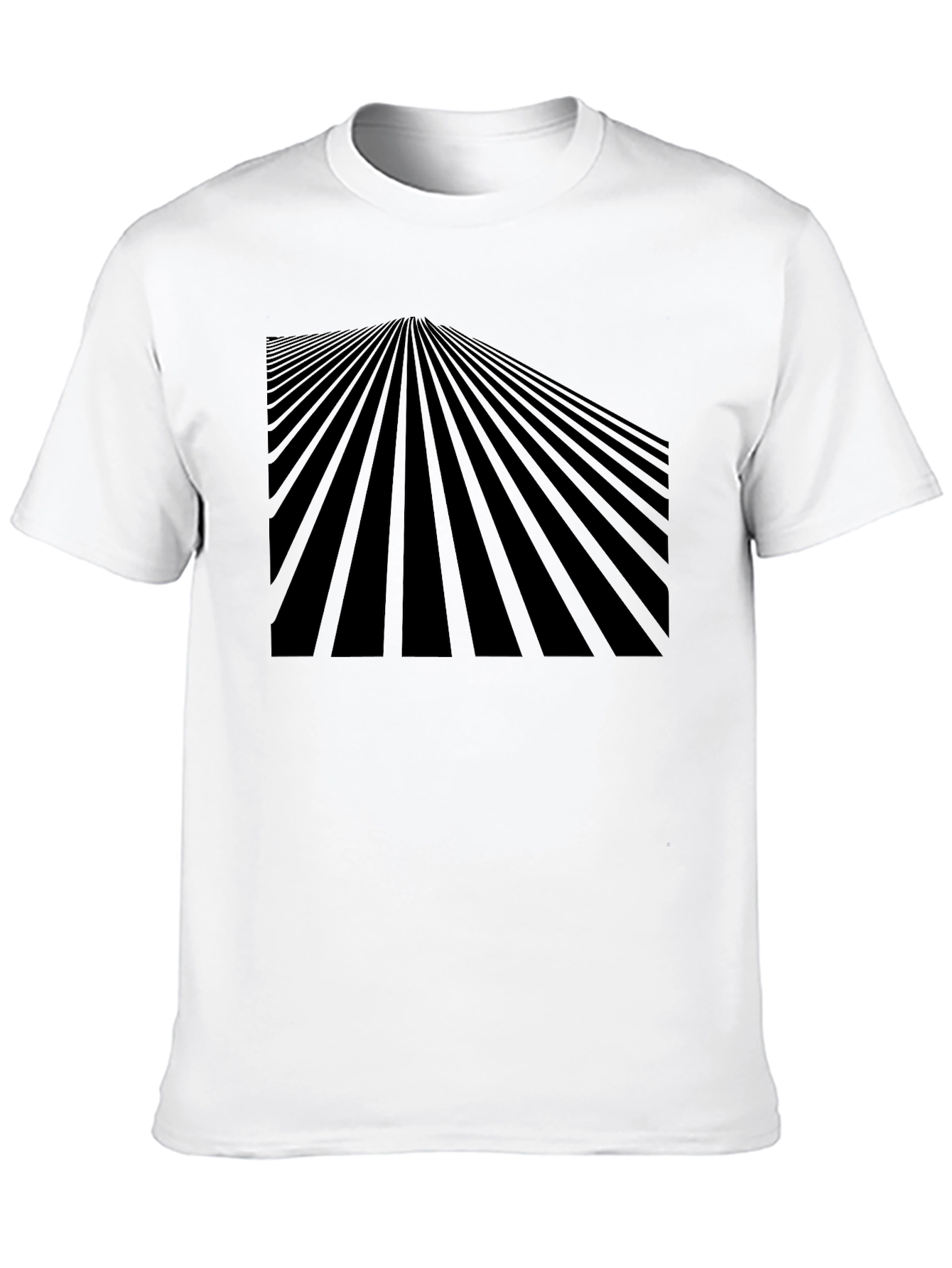 Abstract Perspective Black T-Shirt