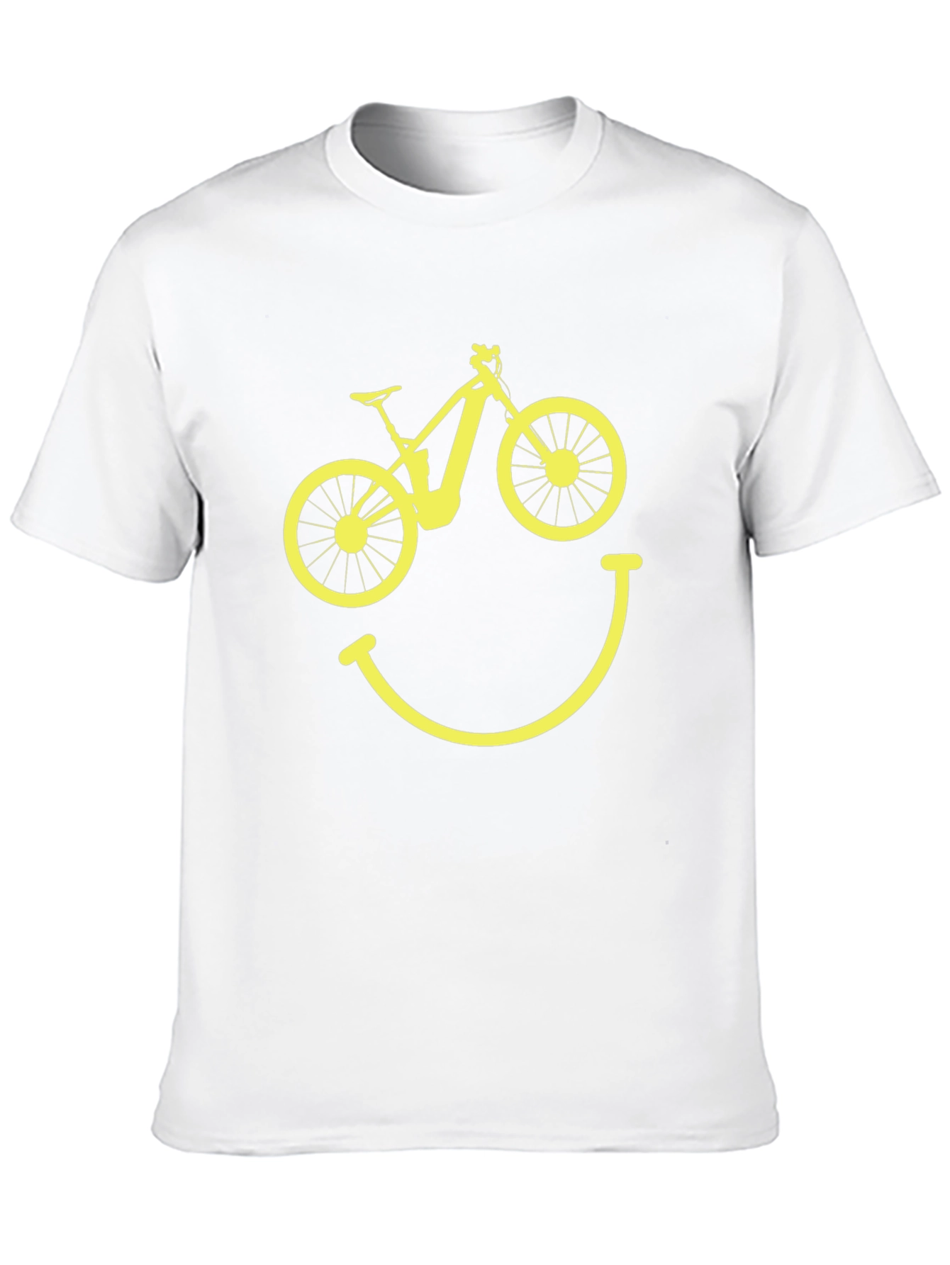 Bike Smile Graphic Tee - Black Cotton T-Shirt