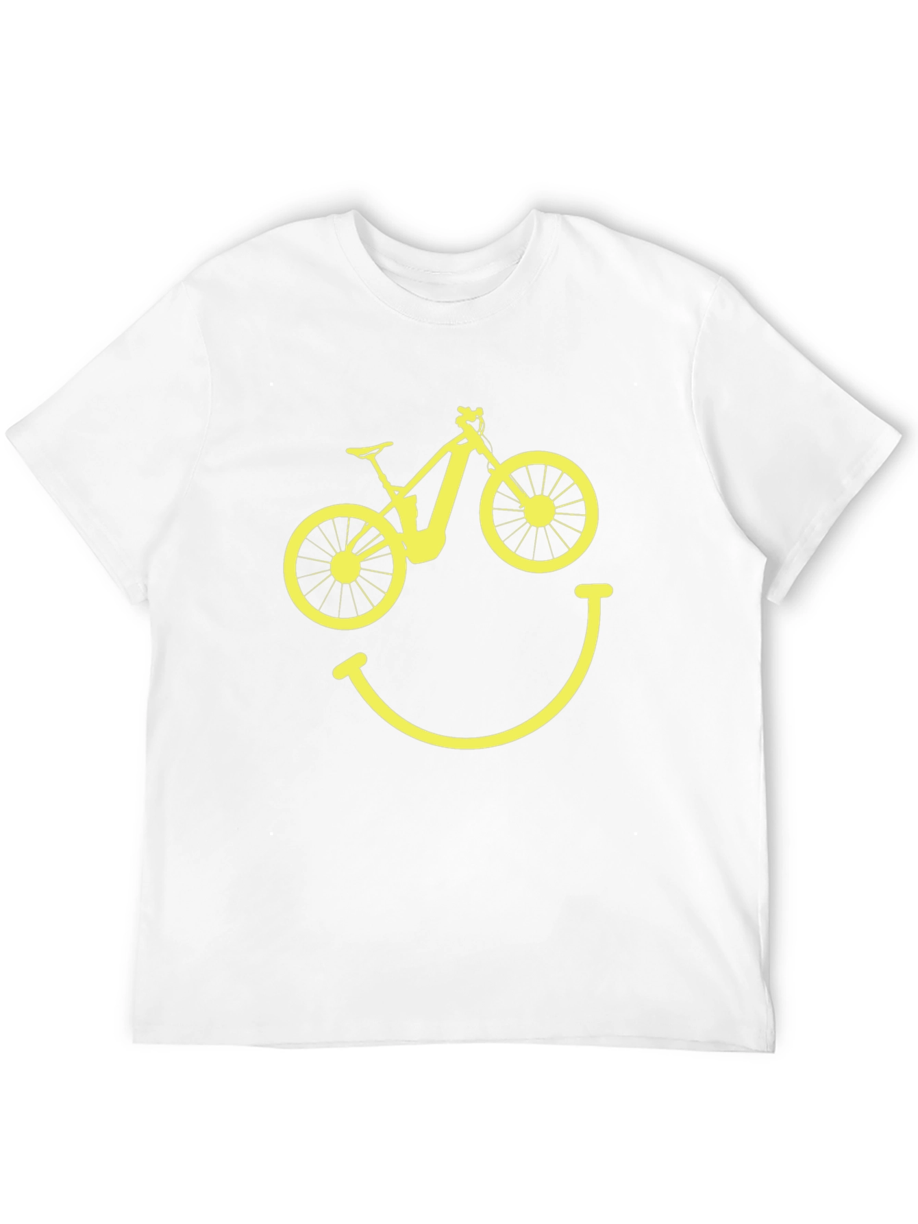 Bike Smile Graphic Tee - Black Cotton T-Shirt