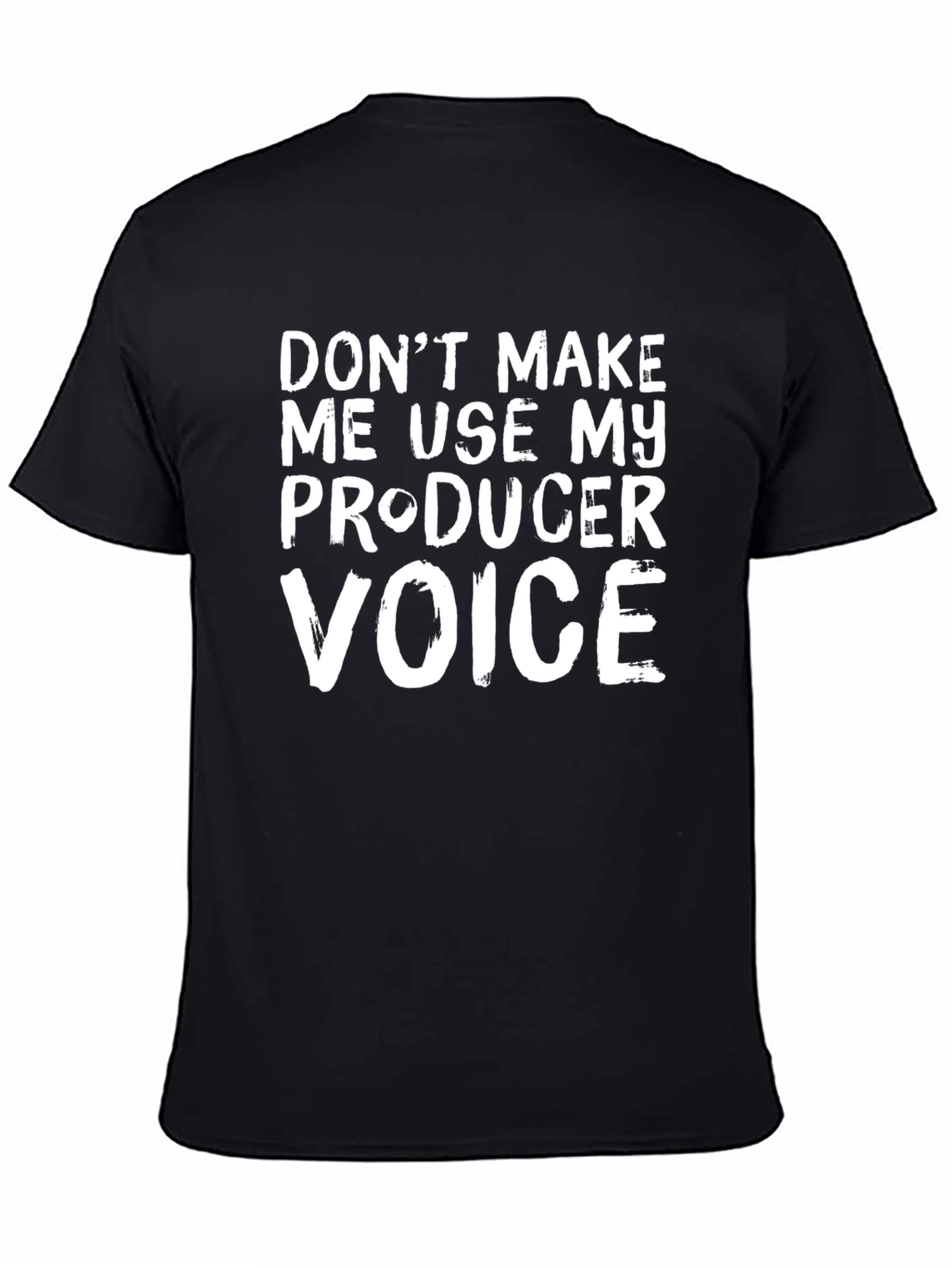 Producer Voice Graphic Tee - Black Crew Neck T-Shirt