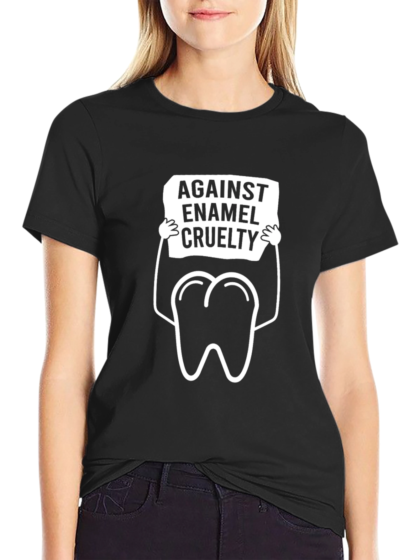 Against Enamel Cruelty Graphic T-Shirt