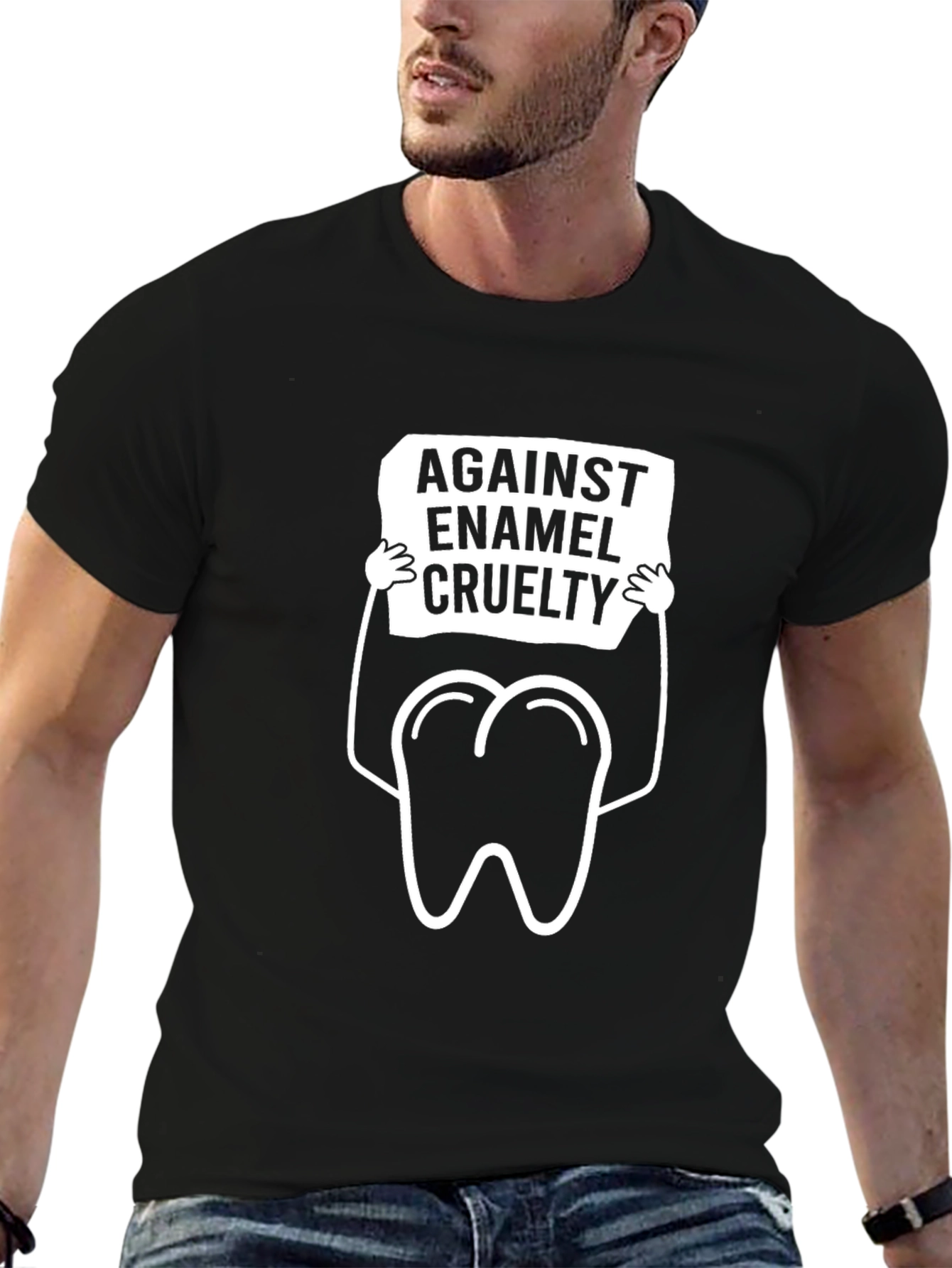 Against Enamel Cruelty Graphic T-Shirt