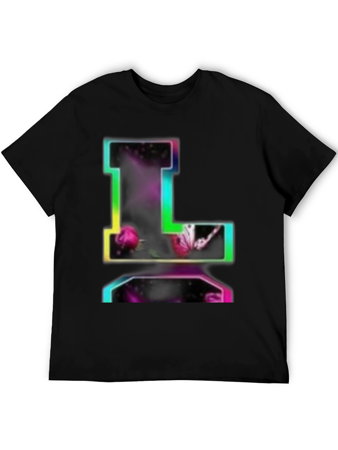 Rainbow Letter L Graphic T-Shirt