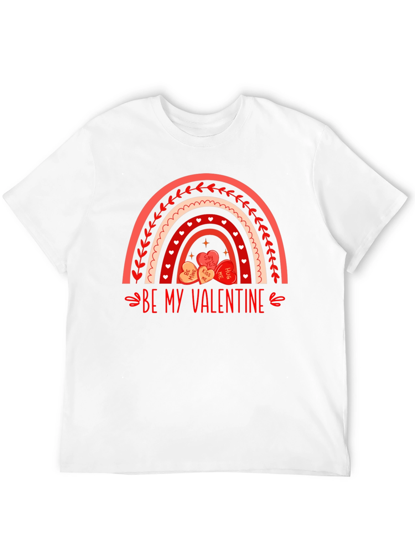 Be My Valentine Rainbow Heart T-Shirt