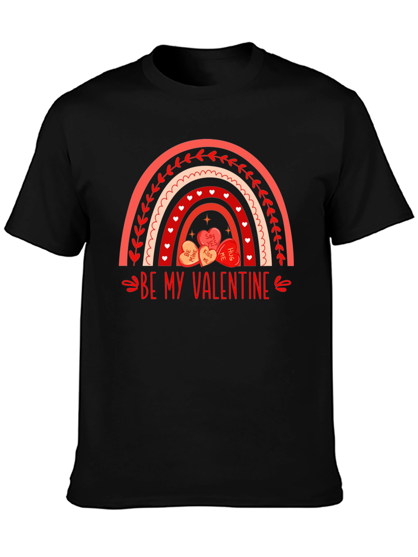 Be My Valentine Rainbow Heart T-Shirt