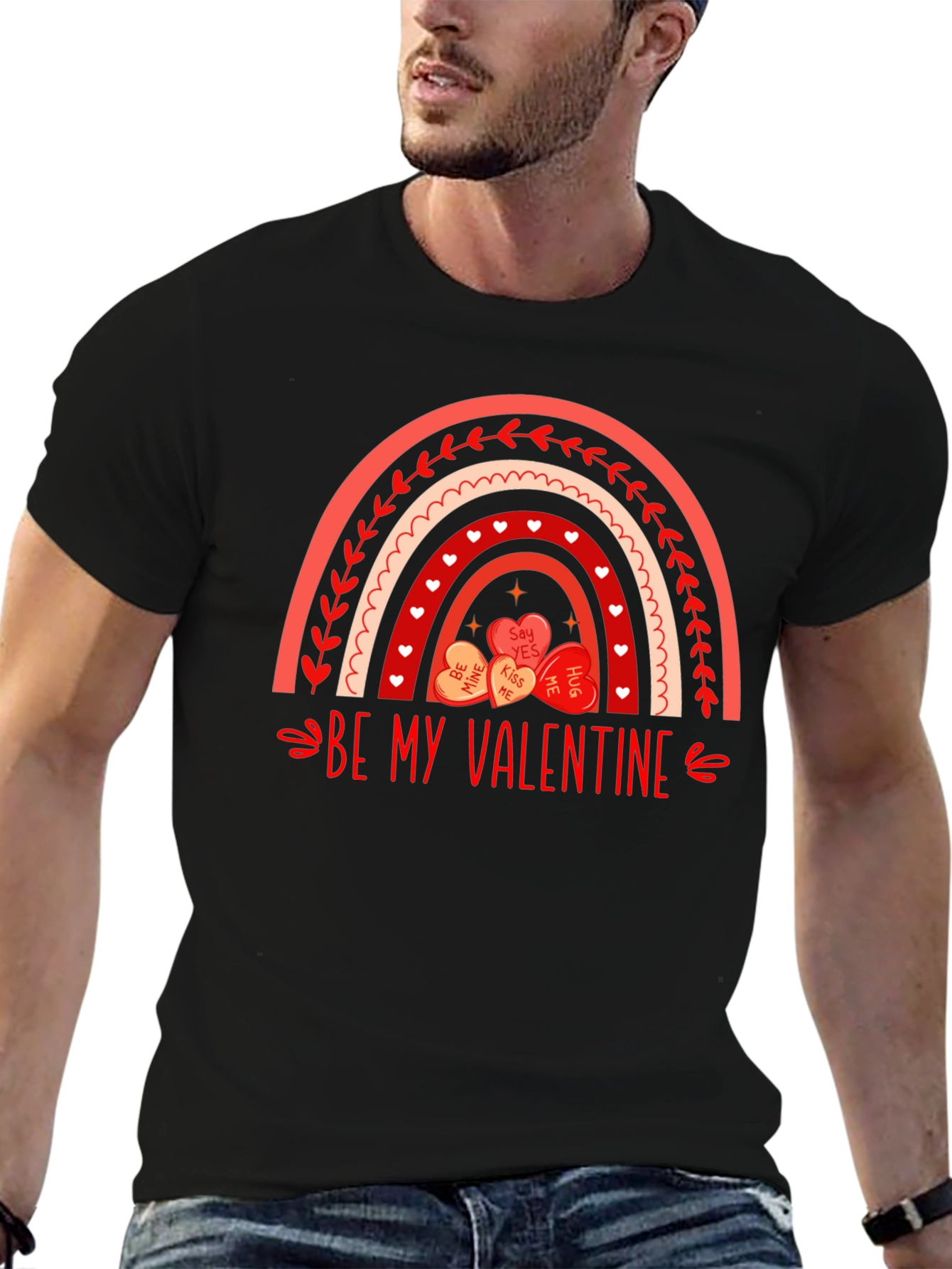 Be My Valentine Rainbow Heart T-Shirt