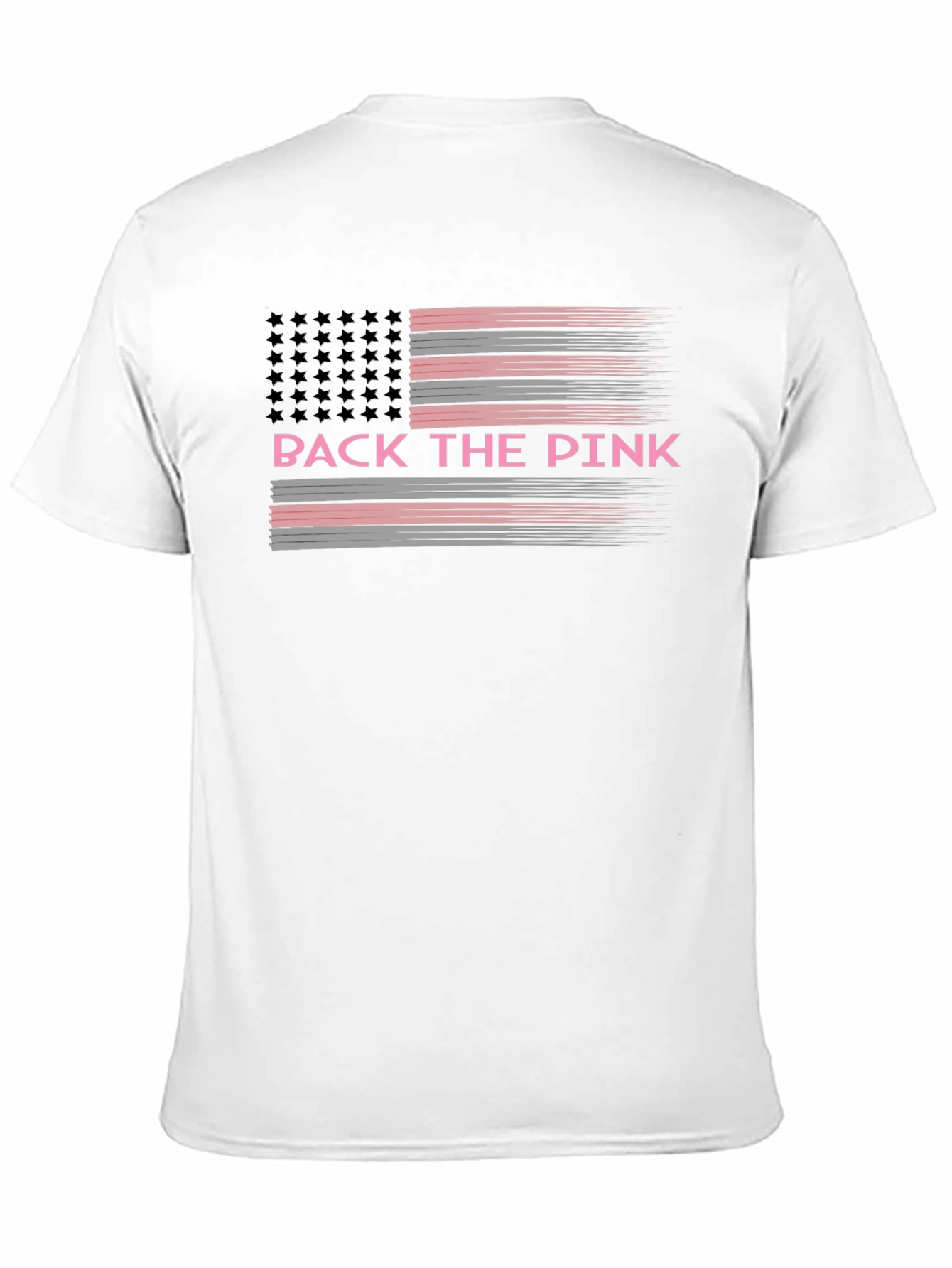 Back The Pink T-Shirt American Flag Breast Cancer Awareness
