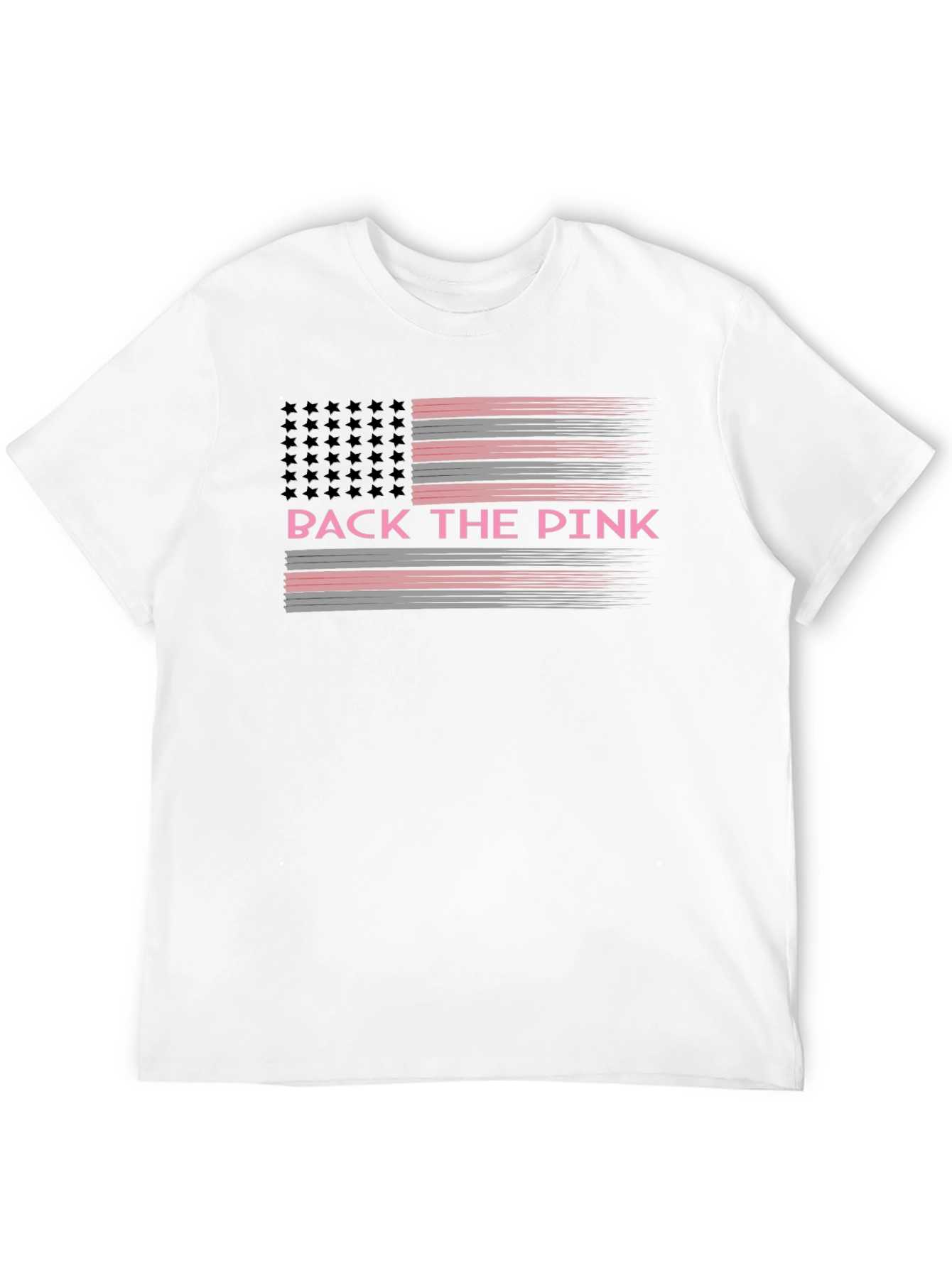 Back The Pink T-Shirt American Flag Breast Cancer Awareness