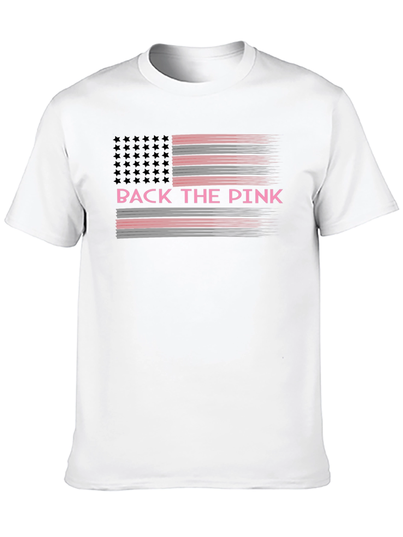 Back The Pink T-Shirt American Flag Breast Cancer Awareness