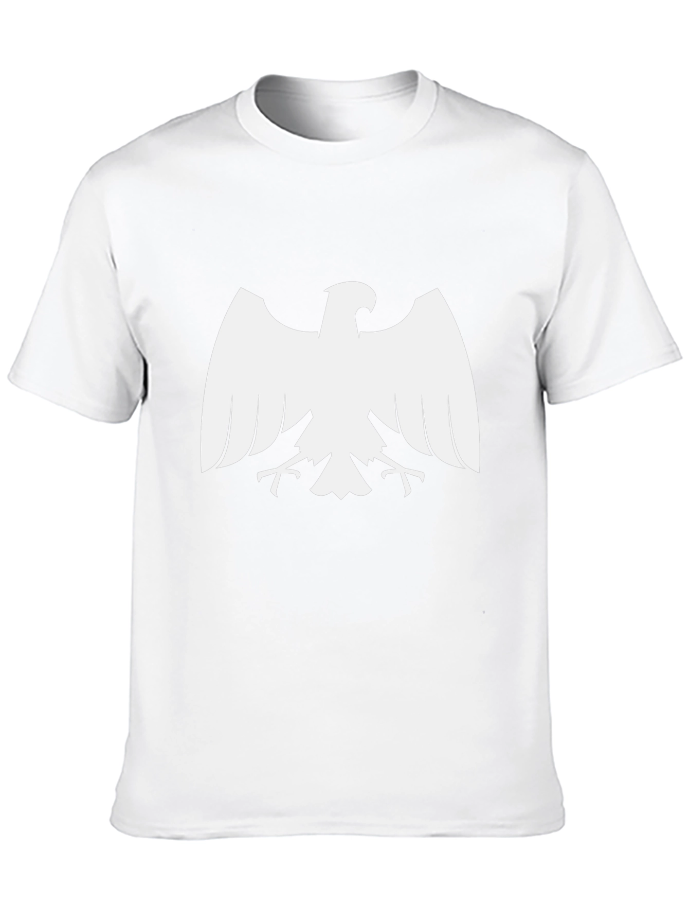Black T-Shirt with White Eagle Graphic