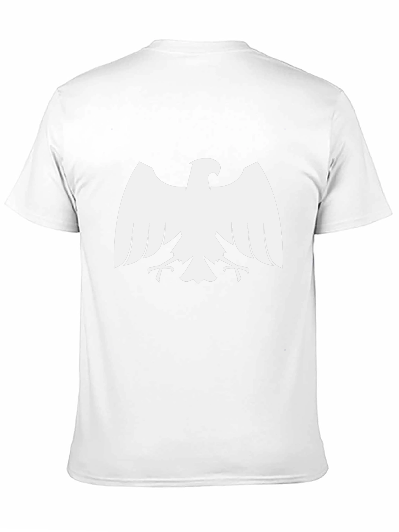 Black T-Shirt with White Eagle Graphic