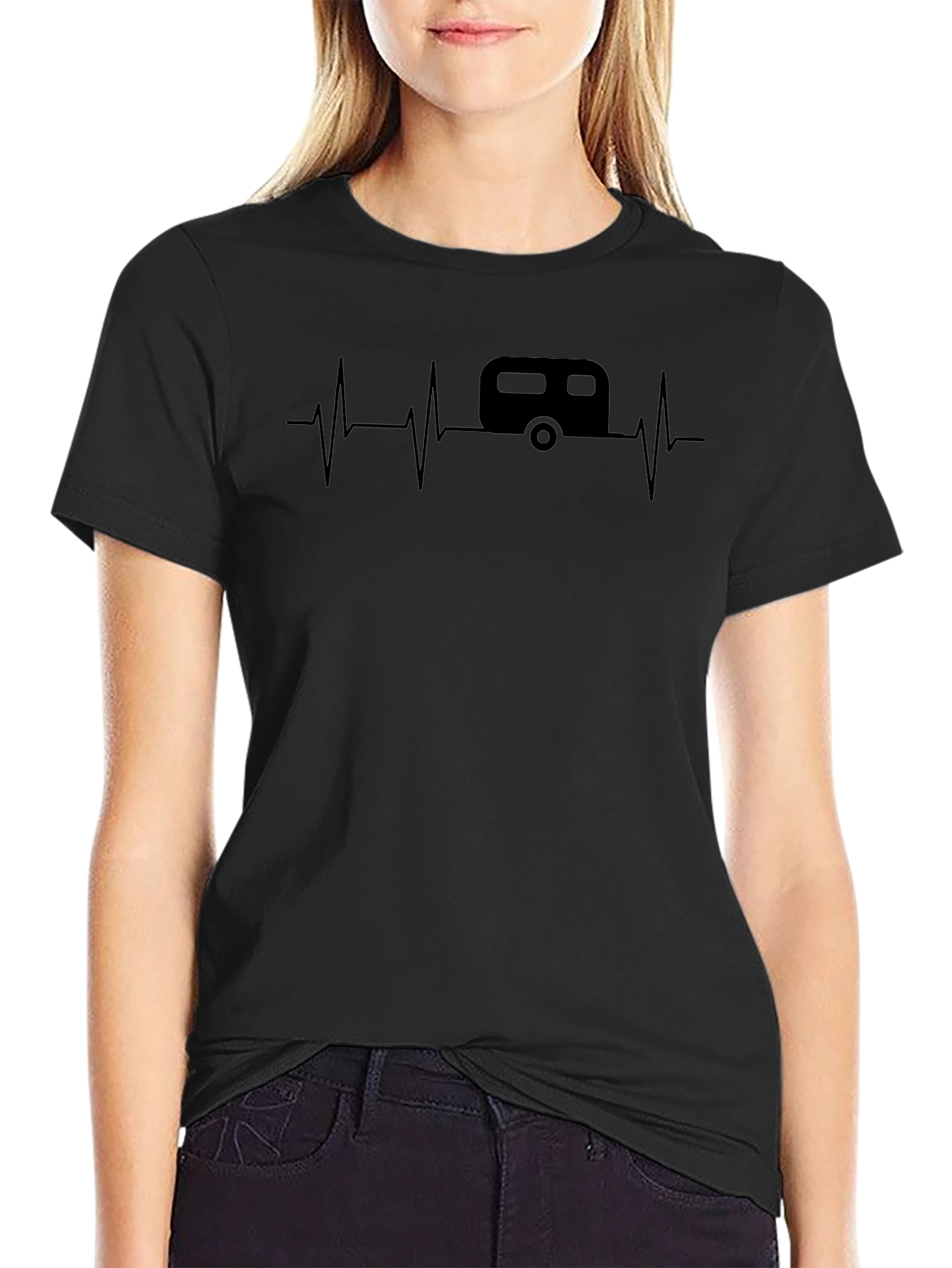 Camper Heartbeat Graphic Tee - Travel Lover