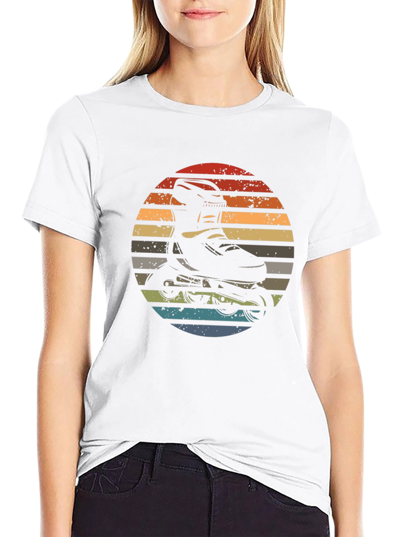 Retro Inline Skate Sunset T-Shirt
